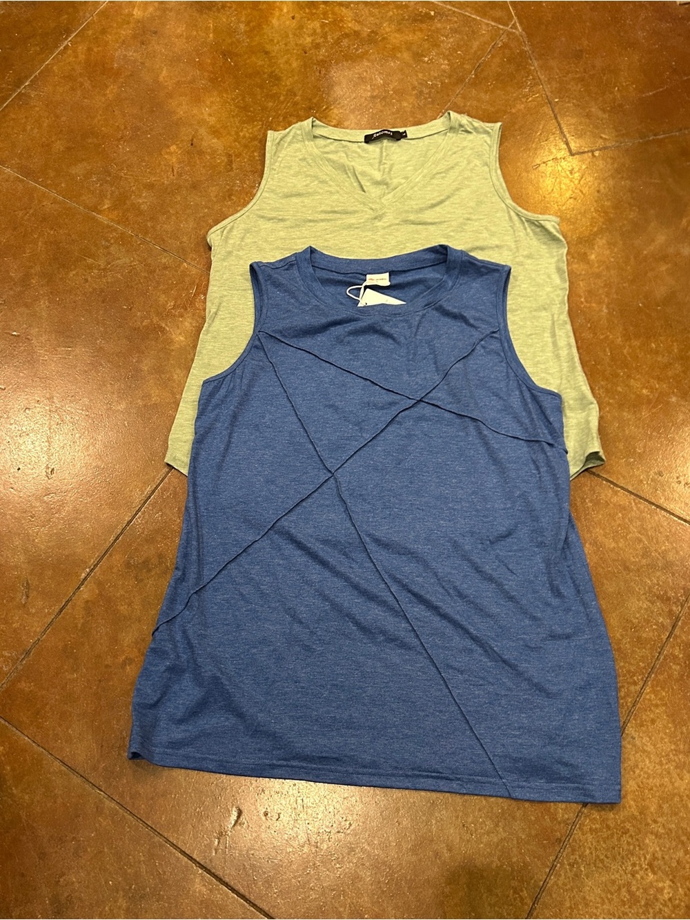 Women’s Blue Sleeveless Tank Top - Lightweight Casual Layering